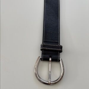 Men's Black Leather Belt